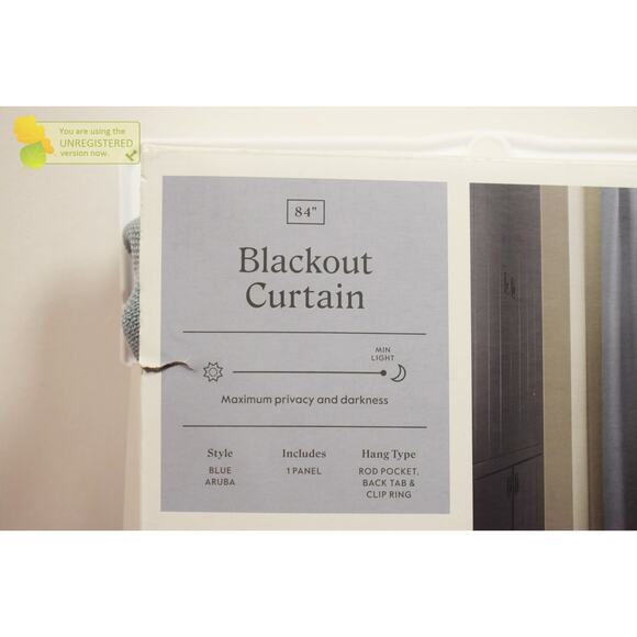 Threshold 50"x84" Blackout Aruba Rod Pocket Window Curtain Panel Blue (Snags)* - Picture 6 of 8